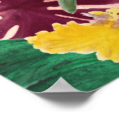 WAtercolor nahtlose tropische Muster mit exotische Poster (Ecke)