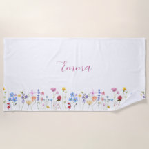 Watercolor Name Wildflower Minimalistic Boho 