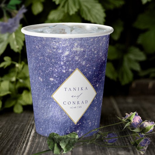 Watercolor-Namen für Hochzeiten Peri-ID954 Pappbecher