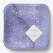 Watercolor-Namen für Hochzeiten Peri-ID954 Pappteller (Vorderseite)