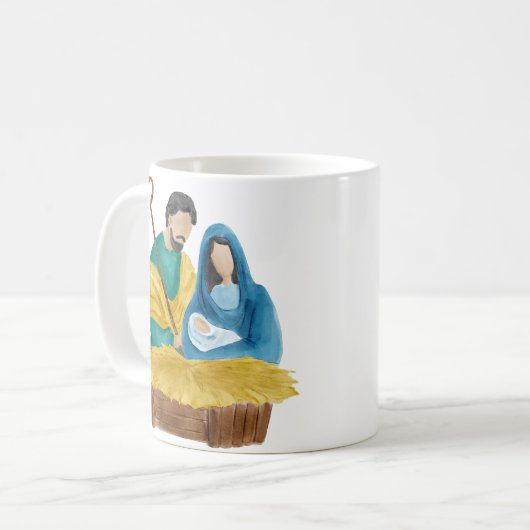 Watercolor Nativity Scene Kaffeetasse (Vorderseite Links)