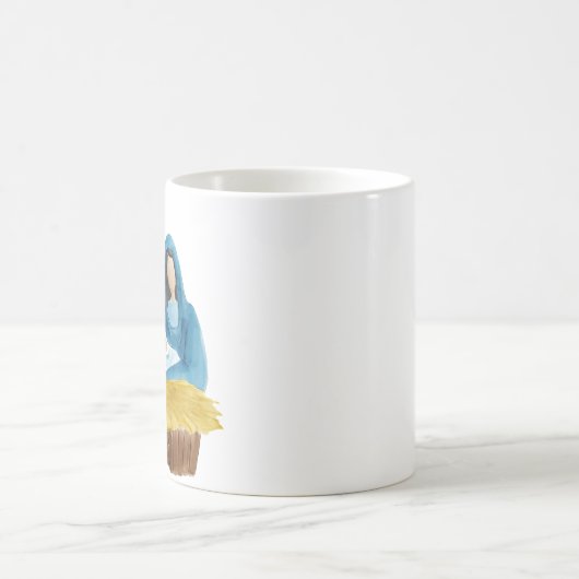 Watercolor Nativity Scene Kaffeetasse (Mittel)