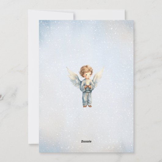 Watercolor Nativszene Baby Jesus Weihnachten (Rückseite)