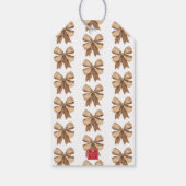 Watercolor Natural Burlap Bow Geschenkanhänger (Rückseite)