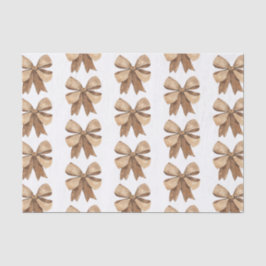 Watercolor Natural Burlap Bow Seidenpapier