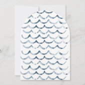 Watercolor Nautic Birthday Party Einladung (Rückseite)