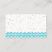 Watercolor Nautical Baby Shower Diaper Raffle Begleitkarte (Rückseite)