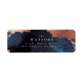 Watercolor Navy Blue Moody Rose Gold Wedding (Vorne)