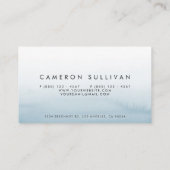 Watercolor Navy Blue Ombre Modern Visitenkarte (Rückseite)