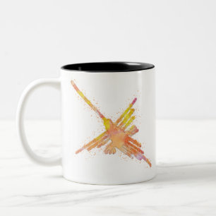 Watercolor Nazca Hummingbird Zweifarbige Tasse