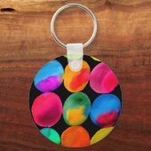 Watercolor neon spots art schlüsselanhänger (Vorderseite)