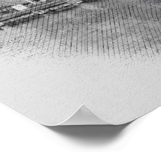 Watercolor Netherlands Windmill – Dutch Poster (Ecke)