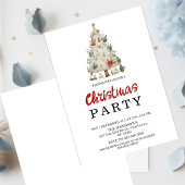 Watercolor Neutral Boho Holiday Party Invitation Einladung
