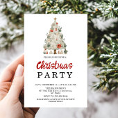 Watercolor Neutral Boho Holiday Party Invitation Einladung