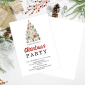 Watercolor Neutral Boho Holiday Party Invitation Einladung