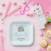 Watercolor New Chapter Begins baby boy shower  Pappteller (Party)