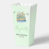 Watercolor New Chapter Begins green baby shower Geschenkschachtel (Rückseite)