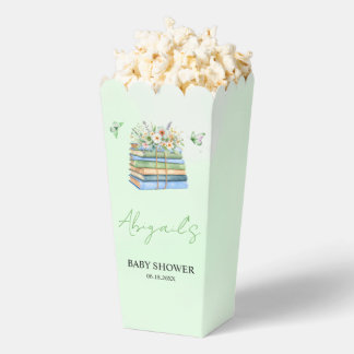 Watercolor New Chapter Begins green baby shower Geschenkschachtel