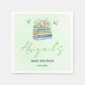 Watercolor New Chapter Begins green baby shower Serviette (Vorderseite)