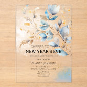Watercolor New Year's Eve Party Acryleinladungen (Vorderseite)
