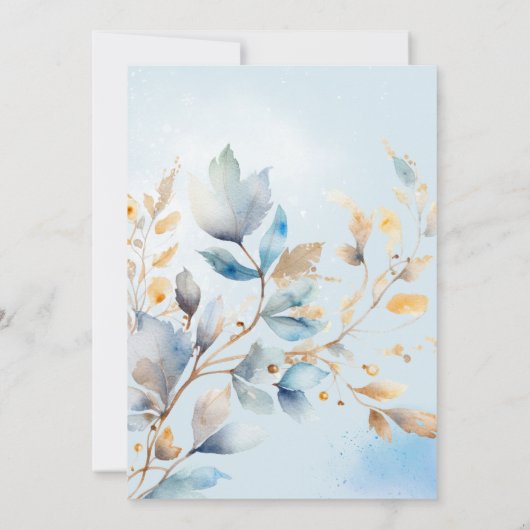 Watercolor New Year's Eve Party  Einladung (Rückseite)