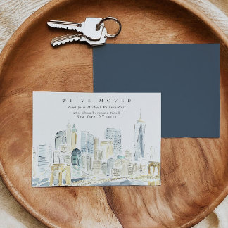 Watercolor New York City Skyline Moving Ankündigung