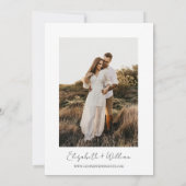 Watercolor New York City Skyline Wedding Foto Einladung (Rückseite)