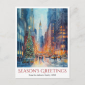 Watercolor New York Reisen Weihnachten (Vorderseite)