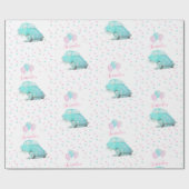 Watercolor Niedlich Car Baby Duschpapier Geschenkpapier (Flach)
