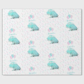 Watercolor Niedlich Car Baby Duschpapier Geschenkpapier (Flach)