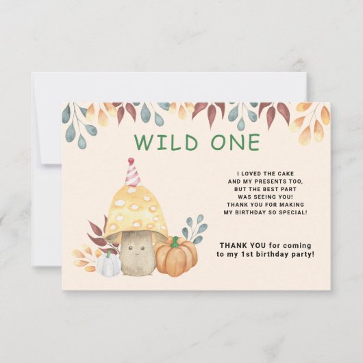 Watercolor niedlich Fliegenagrarparty zum ersten G Dankeskarte (Vorderseite)