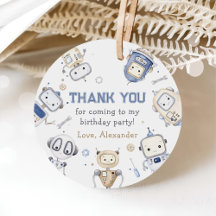 Watercolor Niedlich Robot Kindergeburtstag Party