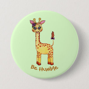 Watercolor-niedliche Baby-Giraffe Button