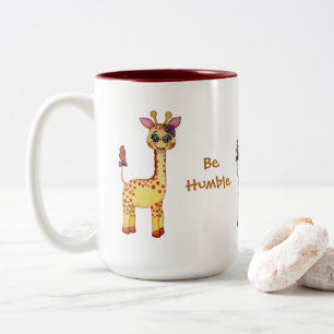Watercolor-niedliche Baby-Giraffe Zweifarbige Tasse