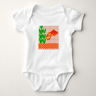 Watercolor niedliche WasserTropicl Fische Baby Strampler