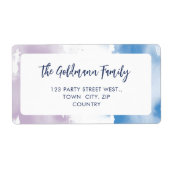 WATERCOLOR niedliches lila-blaues modernes Drehbuc (Vorne)