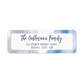 WATERCOLOR niedliches lila-blaues modernes Drehbuc (Vorne)