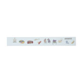 Watercolor Nola Wedding Bellyband Einladungsbanderole (Flach)