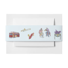 Watercolor Nola Wedding Bellyband Einladungsbanderole