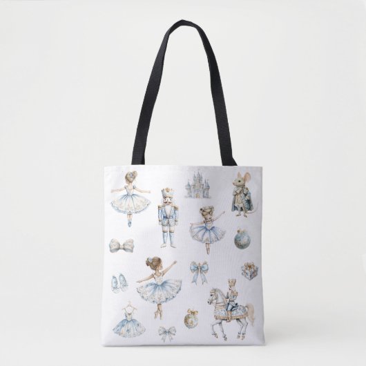 Watercolor Nutcracker Ballet Muster Tasche (Vorderseite)