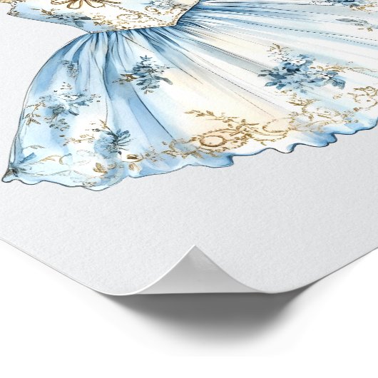 Watercolor Nutcracker Ballet Weihnachtslied Poster (Ecke)