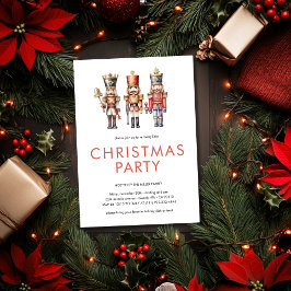 Watercolor Nutcracker Minimales Weihnachtsfest Par Einladung