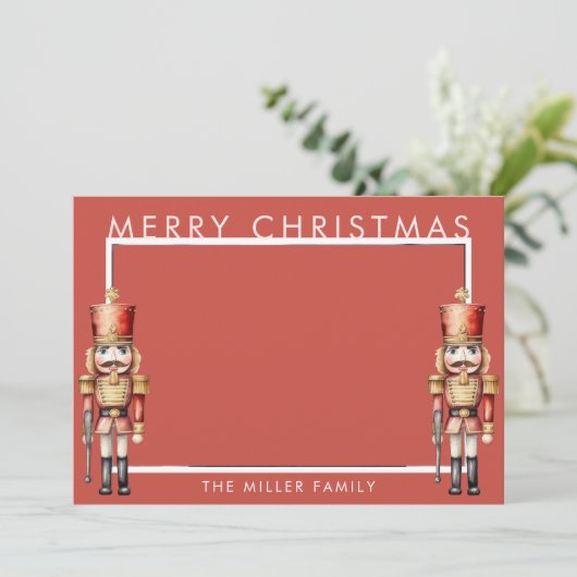 Watercolor Nutcracker Moderne Minimale Weihnachten (Stehend Vorderseite)