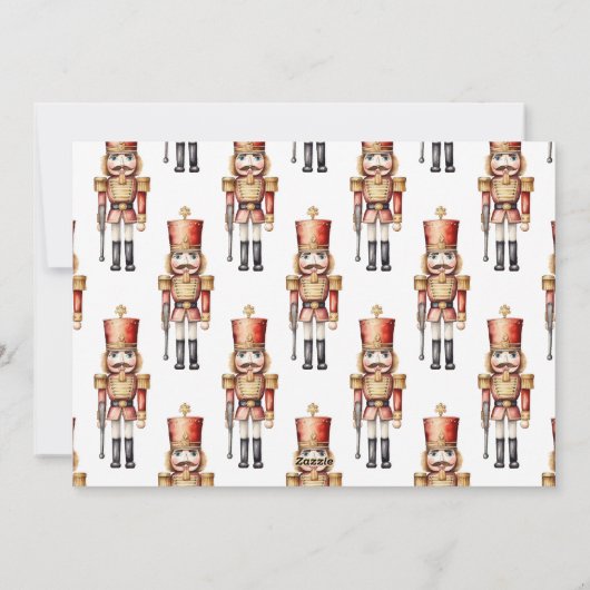 Watercolor Nutcracker Moderne Minimale Weihnachten (Rückseite)