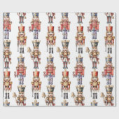 Watercolor Nutcracker Moderne Minimale Weihnachten Geschenkpapier (Flach)