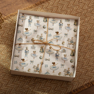 Watercolor Nutcracker Muster Weihnachten Seidenpapier