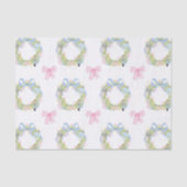 Watercolor Nutcracker Weihnachtskranz Seidenpapier (Vorderseite)