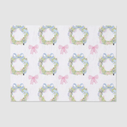 Watercolor Nutcracker Weihnachtskranz Seidenpapier (Vorderseite)