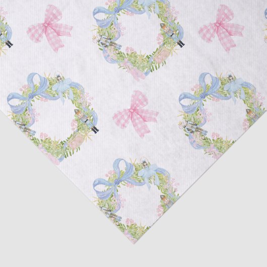 Watercolor Nutcracker Weihnachtskranz Seidenpapier (Ausschnitt)