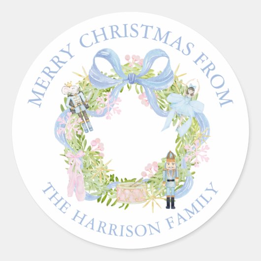 Watercolor Nutcracker-Werbegeschenk Runder Aufkleber (Vorderseite)